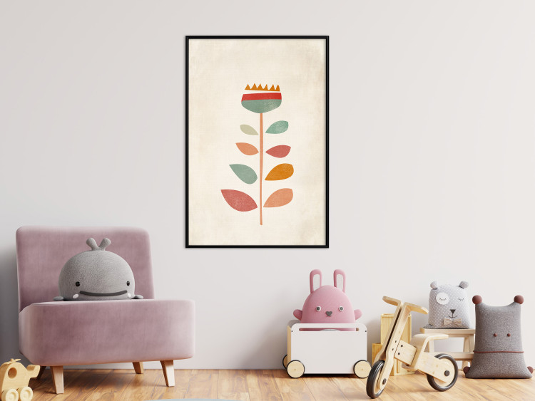 Wall Poster Queen of Flowers - abstract plant created from colorful figures 129911 additionalImage 6