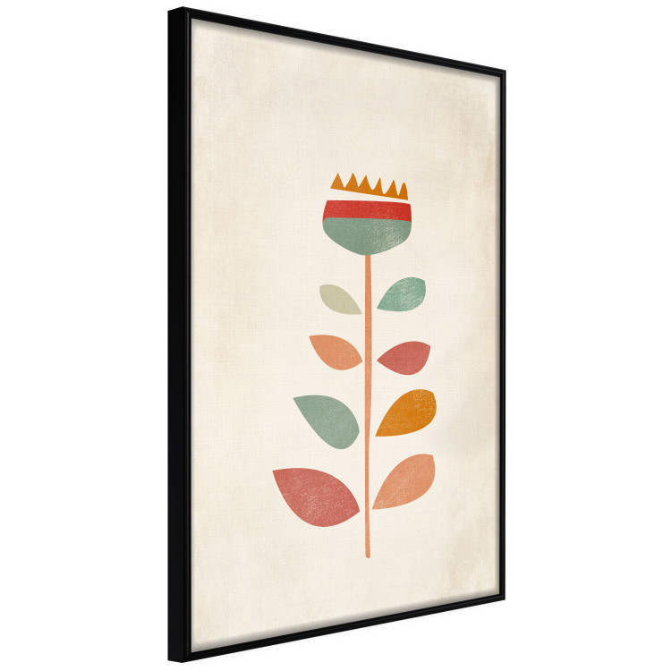 Wall Poster Queen of Flowers - abstract plant created from colorful figures 129911 additionalImage 13