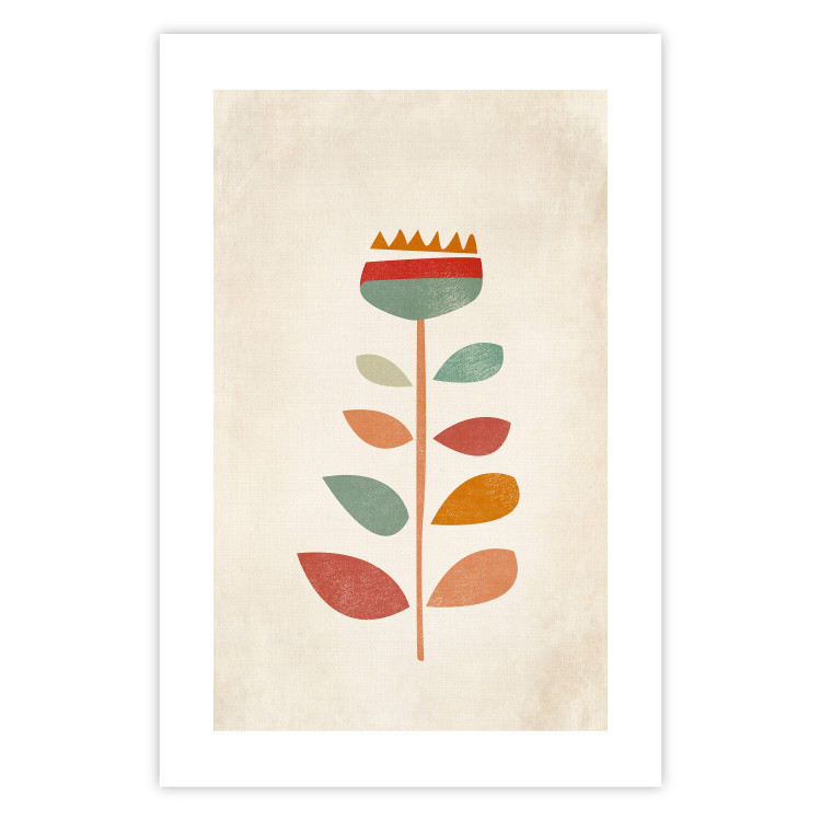 Wall Poster Queen of Flowers - abstract plant created from colorful figures 129911 additionalImage 25