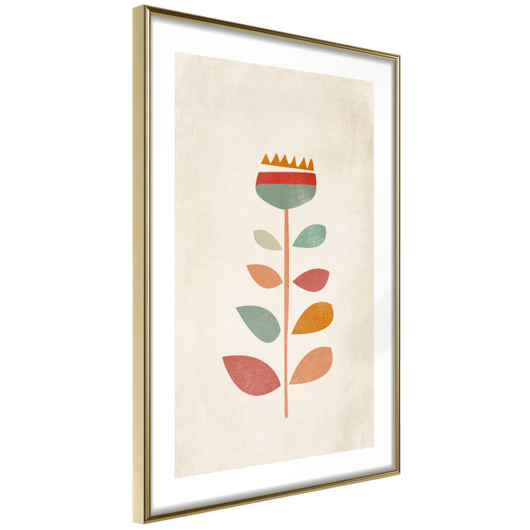 Wall Poster Queen of Flowers - abstract plant created from colorful figures 129911 additionalImage 9