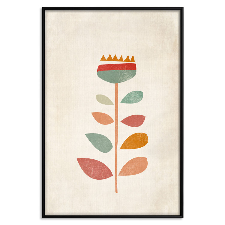 Wall Poster Queen of Flowers - abstract plant created from colorful figures 129911 additionalImage 18