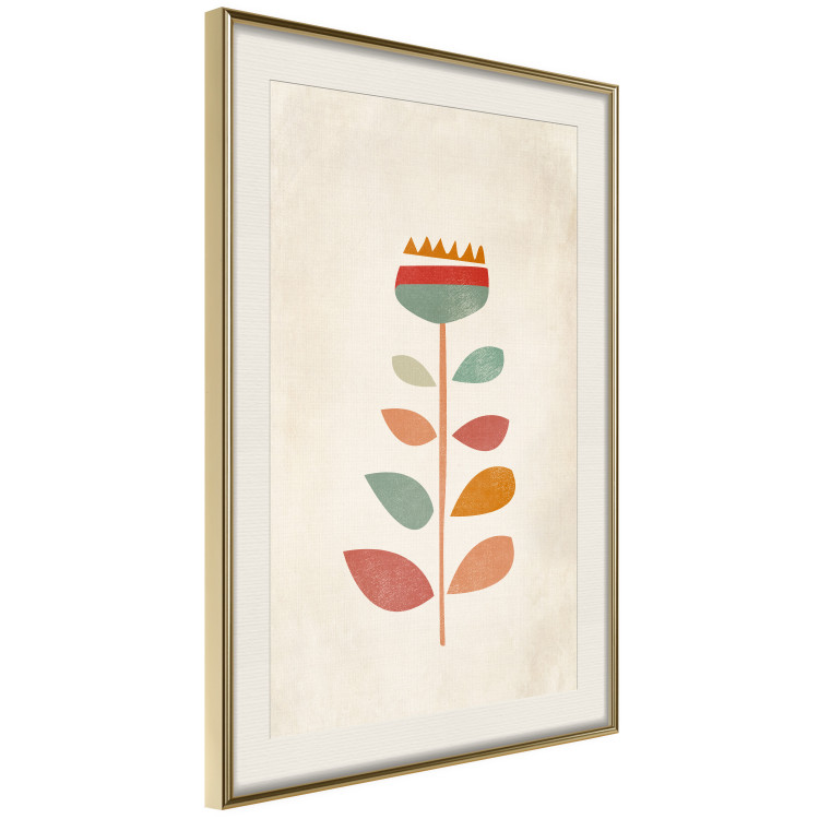 Wall Poster Queen of Flowers - abstract plant created from colorful figures 129911 additionalImage 3