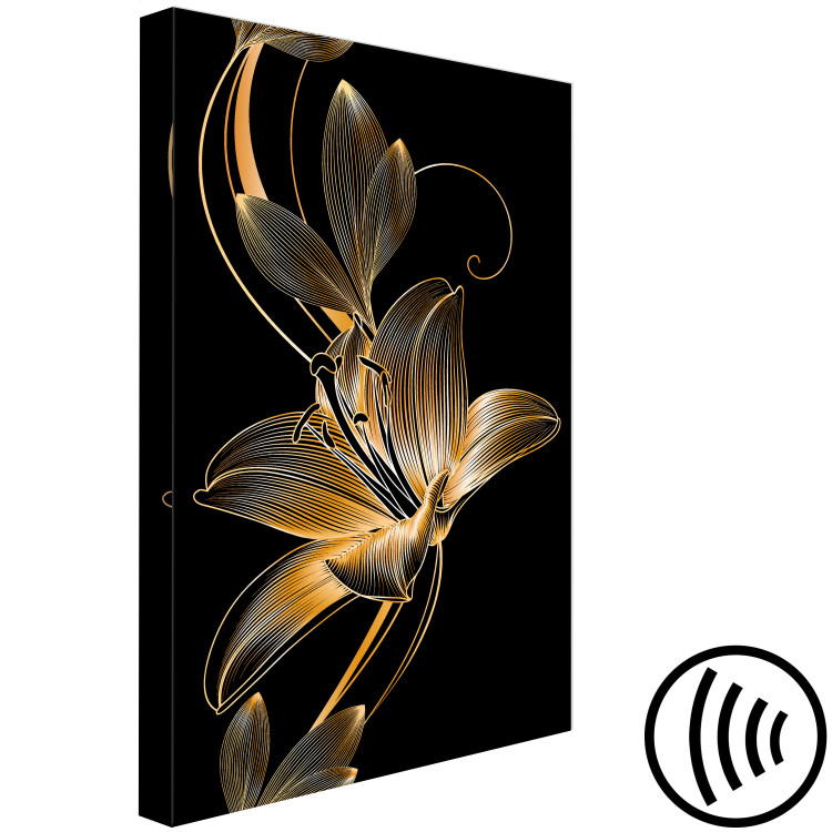 Canvas Art Print Lily's Delicacy (1-piece) Vertical - abstract botanical motif 130311 additionalImage 6