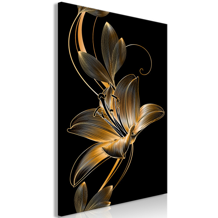Canvas Art Print Lily's Delicacy (1-piece) Vertical - abstract botanical motif 130311 additionalImage 2