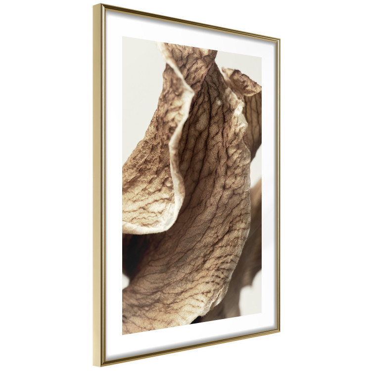 Wall Poster Wind Sculpture - abstract bronze leaves with distinct texture 130511 additionalImage 7