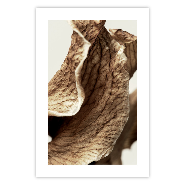 Wall Poster Wind Sculpture - abstract bronze leaves with distinct texture 130511 additionalImage 19