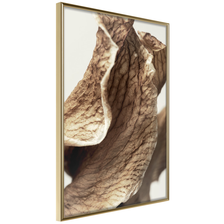Wall Poster Wind Sculpture - abstract bronze leaves with distinct texture 130511 additionalImage 12