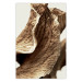 Wall Poster Wind Sculpture - abstract bronze leaves with distinct texture 130511