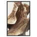 Wall Poster Wind Sculpture - abstract bronze leaves with distinct texture 130511 additionalThumb 16