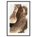 Wall Poster Wind Sculpture - abstract bronze leaves with distinct texture 130511 additionalThumb 15
