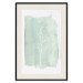 Wall Poster Minty Ginkgo - white line art of a plant with flowers on a mint background 130811 additionalThumb 19