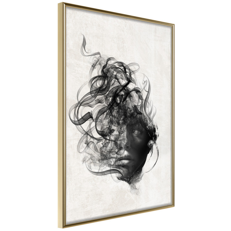 Wall Poster Scattered Thoughts - female face depicted in an abstract motif 131911 additionalImage 12