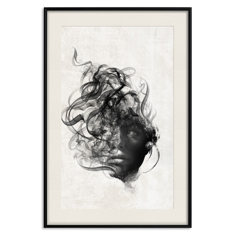 Wall Poster Scattered Thoughts - female face depicted in an abstract motif 131911 additionalImage 19