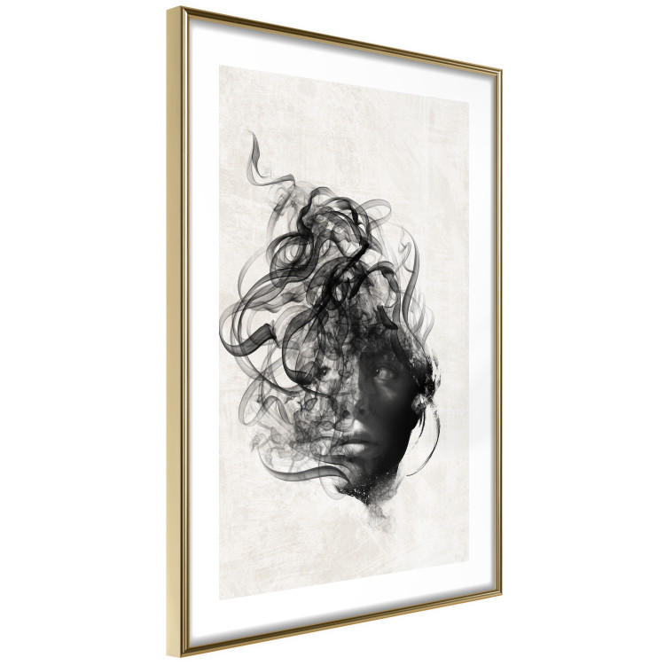 Wall Poster Scattered Thoughts - female face depicted in an abstract motif 131911 additionalImage 9