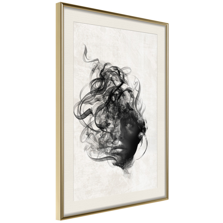Wall Poster Scattered Thoughts - female face depicted in an abstract motif 131911 additionalImage 6