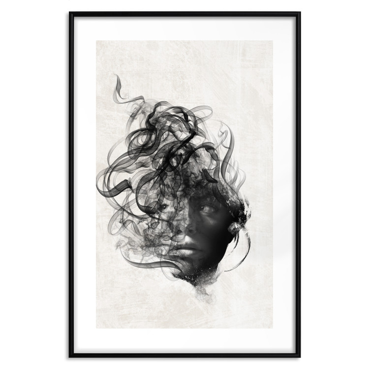 Wall Poster Scattered Thoughts - female face depicted in an abstract motif 131911 additionalImage 15