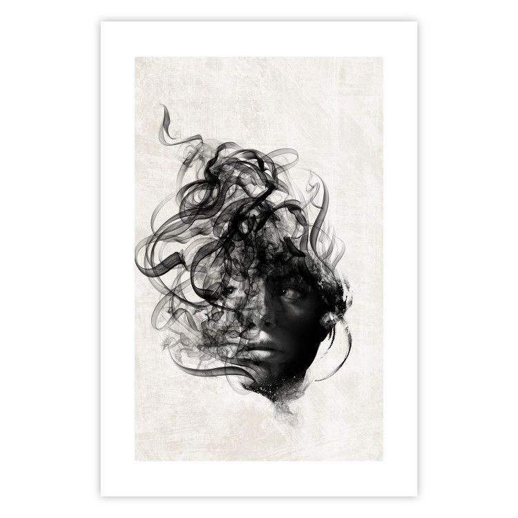 Wall Poster Scattered Thoughts - female face depicted in an abstract motif 131911 additionalImage 25