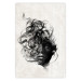 Wall Poster Scattered Thoughts - female face depicted in an abstract motif 131911