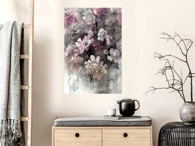 Poster Tinted Feeling - floral composition of flowers in a watercolor motif 134811 additionalImage 8