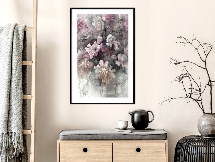 Poster Tinted Feeling - floral composition of flowers in a watercolor motif 134811 additionalImage 18