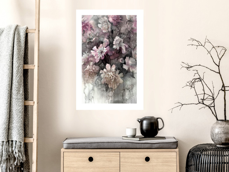 Poster Tinted Feeling - floral composition of flowers in a watercolor motif 134811 additionalImage 7