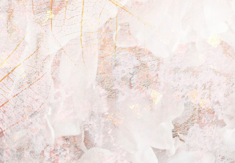 Canvas Art Print Creamy fog - Abstraction with blurry pink and white with gold elements 135111 additionalImage 5