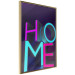 Poster Neon Home - neon English texts with 3D effect on a dark background 135511 additionalThumb 24
