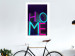 Poster Neon Home - neon English texts with 3D effect on a dark background 135511 additionalThumb 13