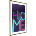 Poster Neon Home - neon English texts with 3D effect on a dark background 135511 additionalThumb 22