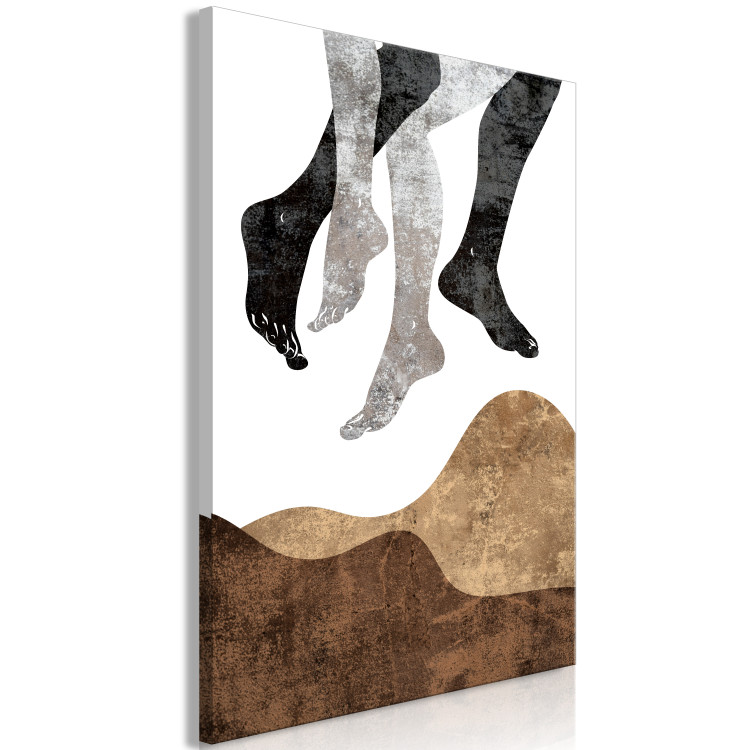 Canvas Art Print People floating over the mountains - abstraction on a white background 136011 additionalImage 2