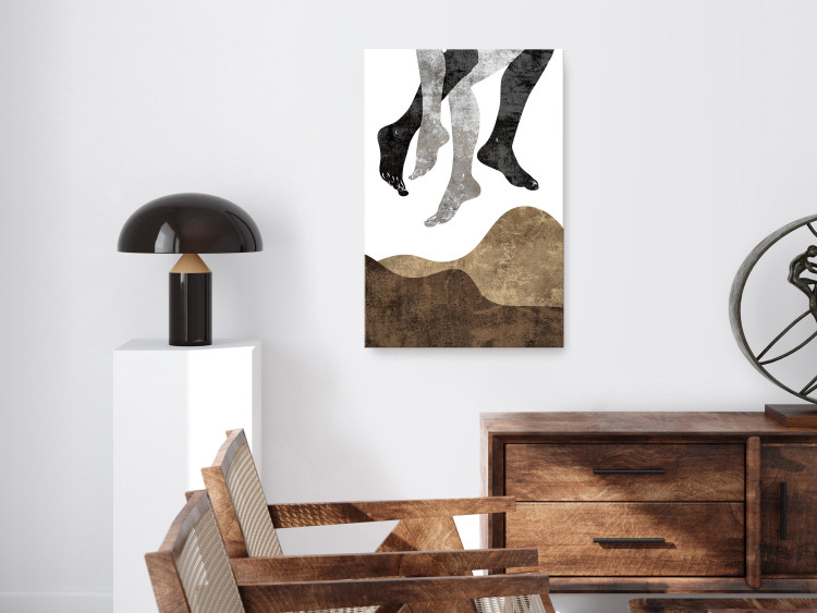 Canvas Art Print People floating over the mountains - abstraction on a white background 136011 additionalImage 3