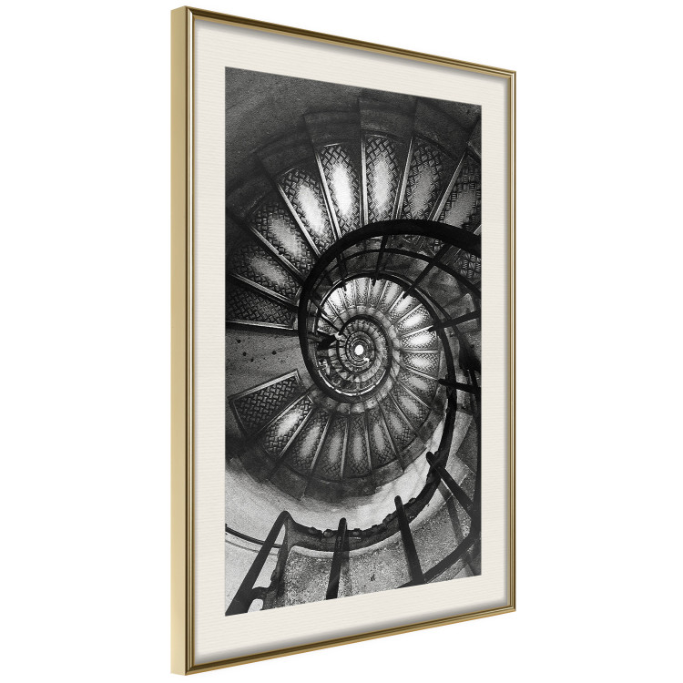 Wall Poster Dizzying - architecture of a winding and dark staircase 137911 additionalImage 3