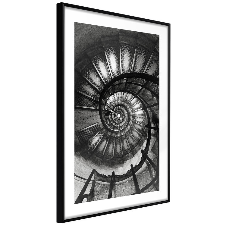 Wall Poster Dizzying - architecture of a winding and dark staircase 137911 additionalImage 4
