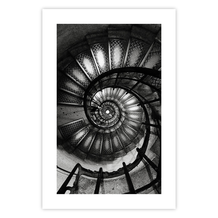 Wall Poster Dizzying - architecture of a winding and dark staircase 137911 additionalImage 12