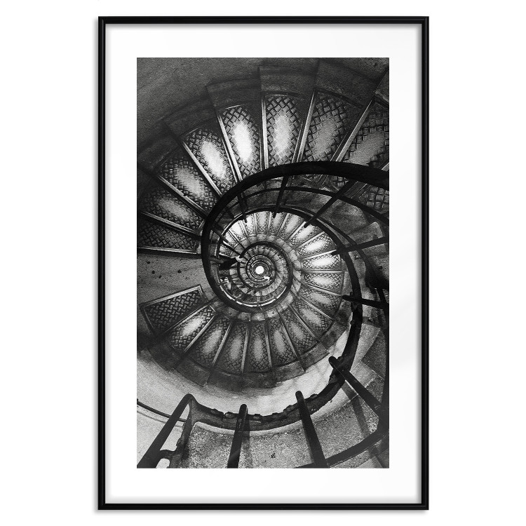 Wall Poster Dizzying - architecture of a winding and dark staircase 137911 additionalImage 15
