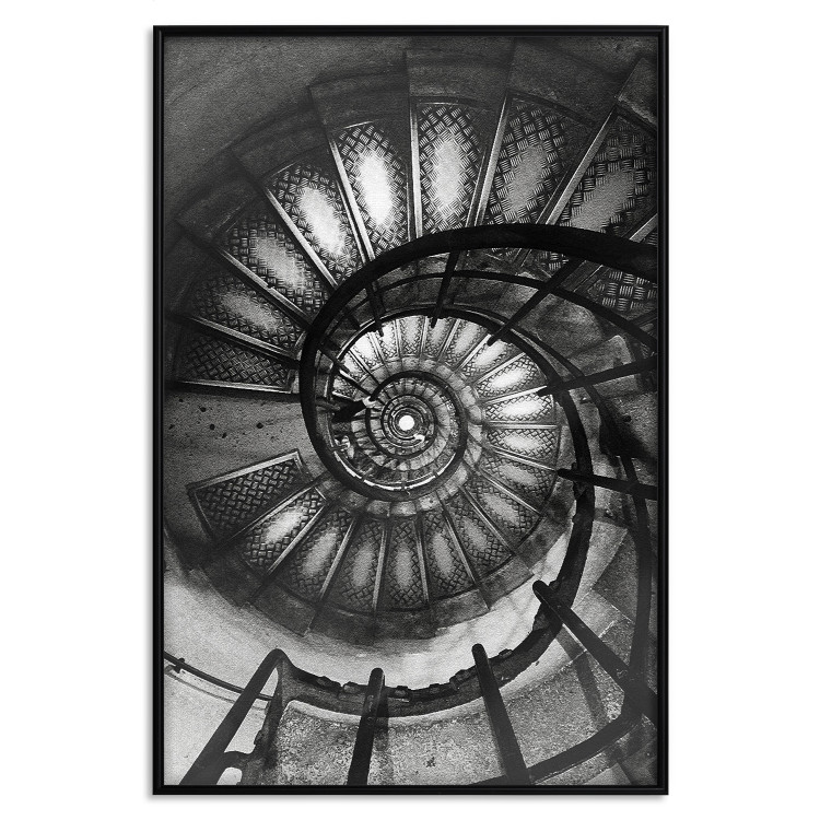Wall Poster Dizzying - architecture of a winding and dark staircase 137911 additionalImage 13