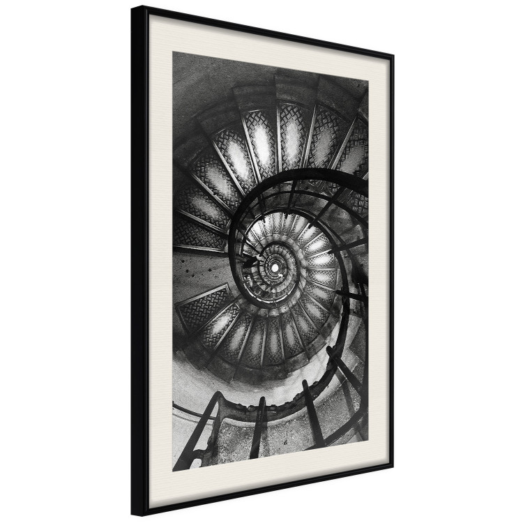 Wall Poster Dizzying - architecture of a winding and dark staircase 137911 additionalImage 8