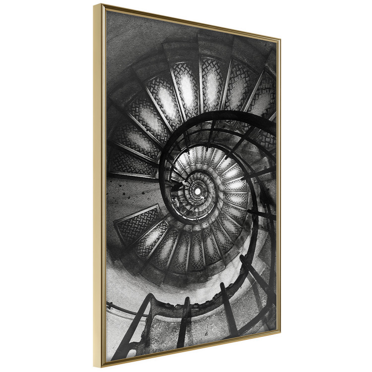 Wall Poster Dizzying - architecture of a winding and dark staircase 137911 additionalImage 8