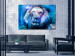 Canvas Art Print Hidden in Blue (1-piece) wide - abstraction with wild cat 138511 additionalThumb 3