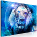 Canvas Art Print Hidden in Blue (1-piece) wide - abstraction with wild cat 138511 additionalThumb 2