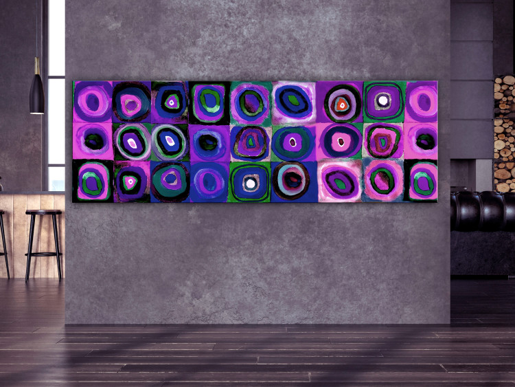 Canvas Vasyl's Purple Circles (1-piece) Narrow - modern abstraction 142411 additionalImage 3