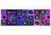 Canvas Vasyl's Purple Circles (1-piece) Narrow - modern abstraction 142411