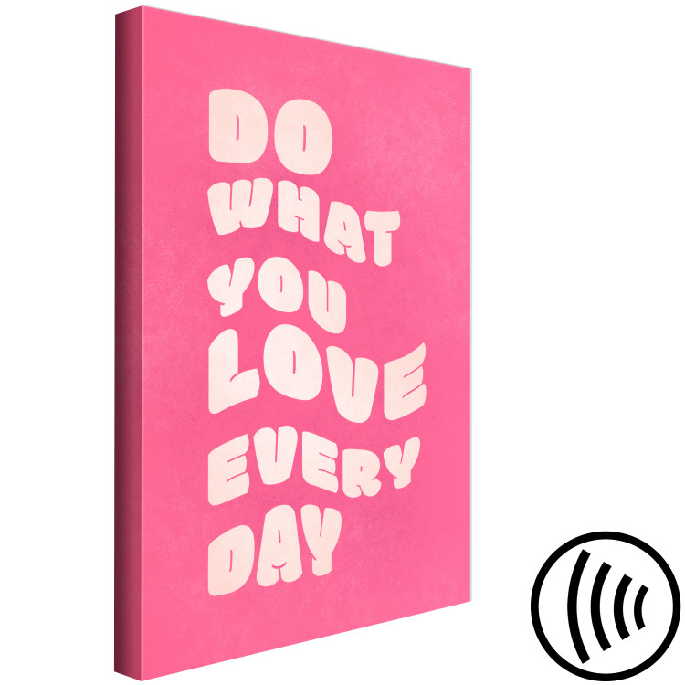Canvas Art Print Do What You Love (1-piece) Vertical - background and English texts 142611 additionalImage 6