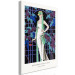 Canvas Art Print Dresses in the Night (1-piece) Vertical - figure of a woman and writings 143211 additionalThumb 2