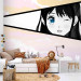 Wall Mural Girl in a Manga Style - Comic Book Character Against a Pink-Yellow Sky Background 145511 additionalThumb 6