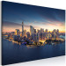 Canvas Print New York Skyscrapers - View of the US Night City in the Colors of Blue 147711 additionalThumb 2