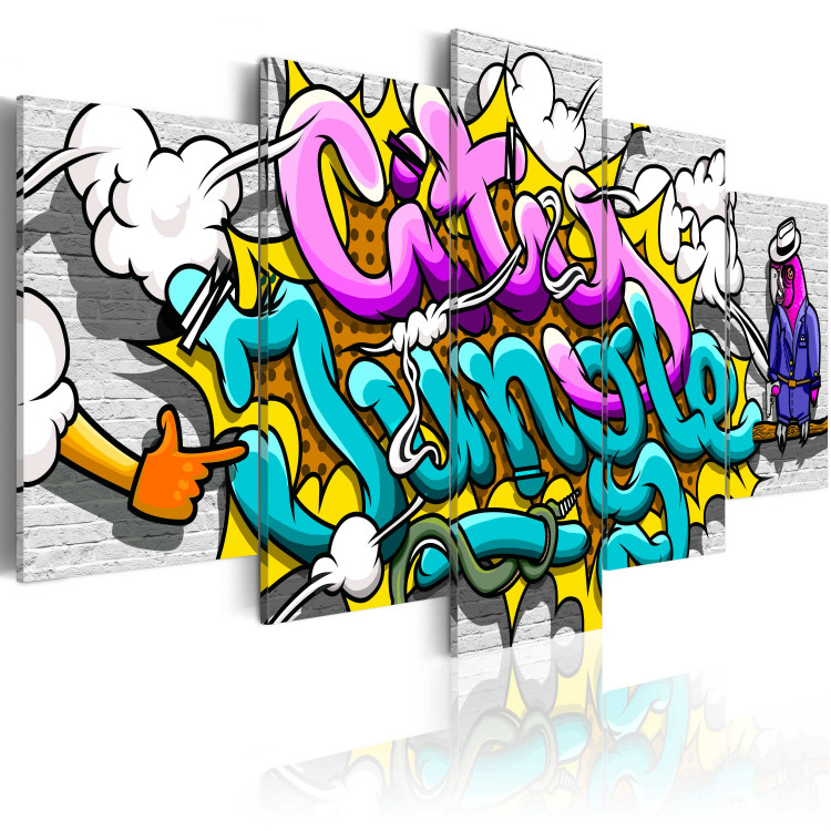 Canvas Art Print Graffiti: city jungle 50011 additionalImage 2