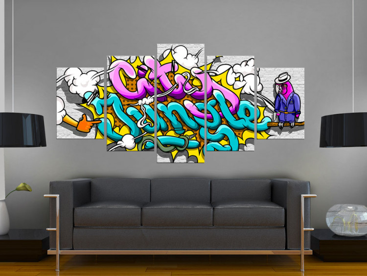 Canvas Art Print Graffiti: city jungle 50011 additionalImage 3
