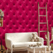 Wall Mural Luxury - Background Imitating Fuchsia Quilted Leather Texture 61011 additionalThumb 4