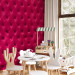 Wall Mural Luxury - Background Imitating Fuchsia Quilted Leather Texture 61011 additionalThumb 2